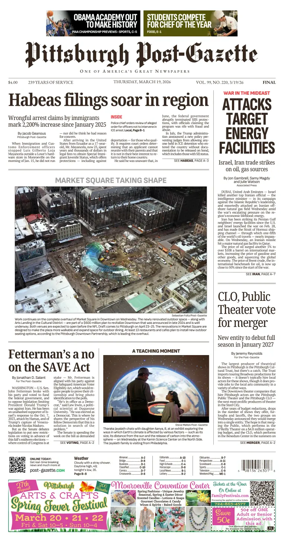 Cover of Pittsburgh Post-Gazette