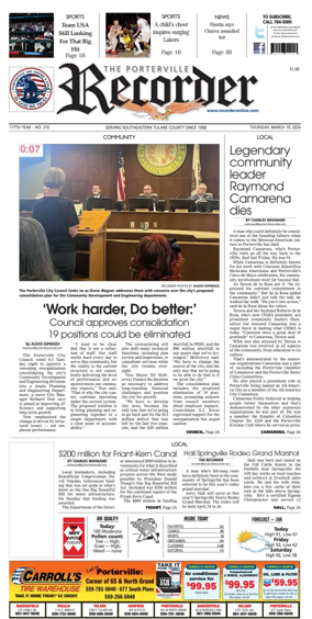 Cover of Porterville Recorder