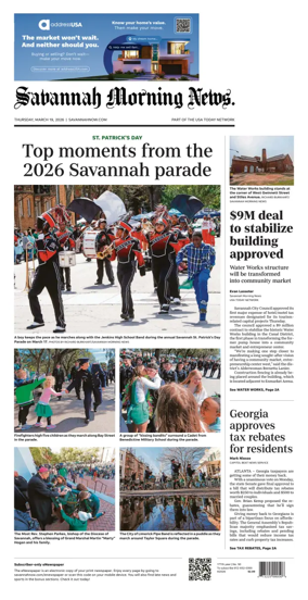 Cover of Savannah Morning News
