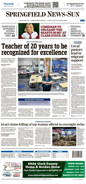 Cover of Springfield News-Sun