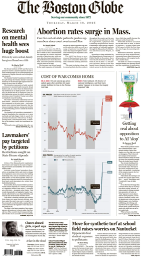 Cover of The Boston Globe