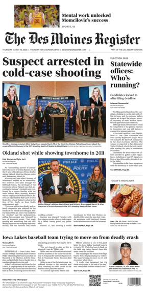 Cover of The Des Moines Register