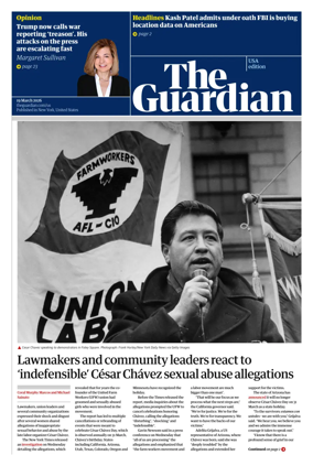 Cover of The Guardian (USA)