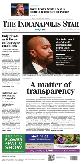 Cover of The Indianapolis Star