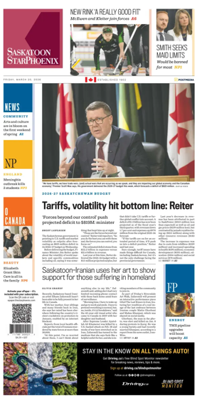 Cover of Saskatoon StarPhoenix