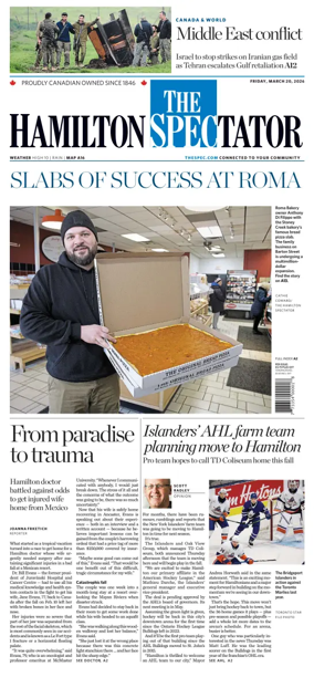Cover of The Hamilton Spectator