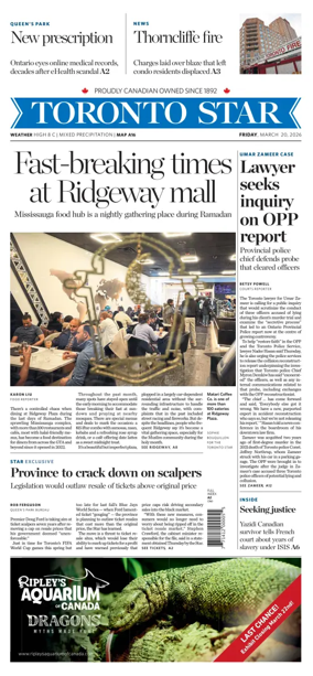 Cover of Toronto Star