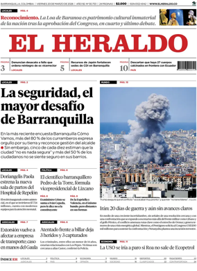 Cover of El Heraldo (Colombia)