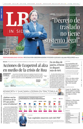 Cover of La Republica (Colombia)