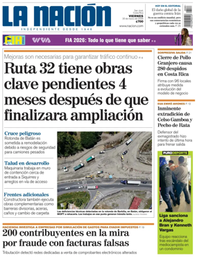 Cover of La Nacion (Costa Rica)
