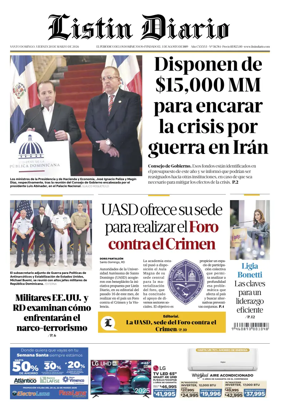 Cover of Listin Diario