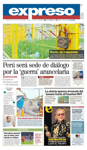 Cover of Diario Expreso