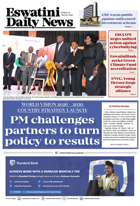 Cover of Eswatini Daily News