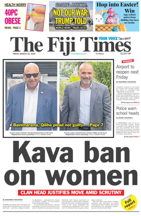 Cover of The Fiji Times