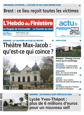 Cover of L'Hebdo du Finistere - Le Progres de Cornouaille Le Courrier du Leon