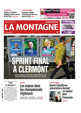 Cover of La Montagne (Clermont-Metropole)