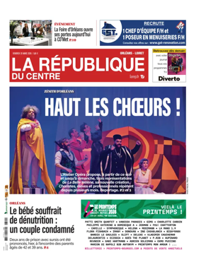 Cover of La Republique du Centre (Orleans - Loiret))