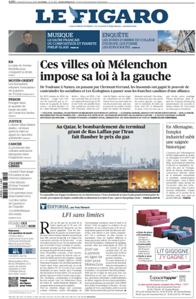 Cover of Le Figaro