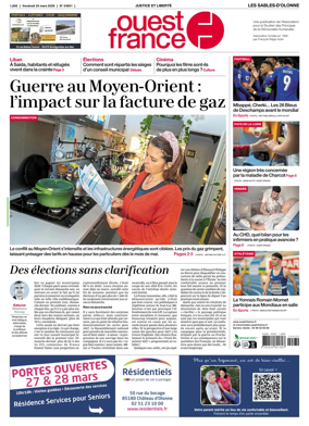 Cover of Ouest France (Les Sables-d'Olonne)