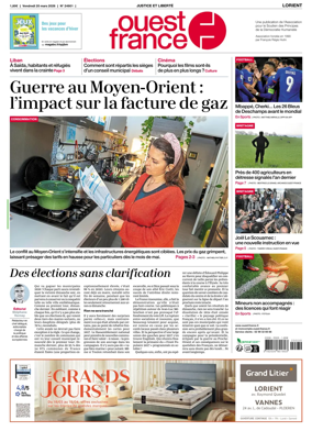 Cover of Ouest France (Lorient)
