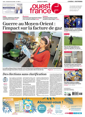 Cover of Ouest France (Loudeac / Rostrenen)