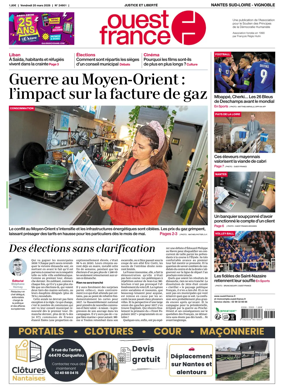 Cover of Ouest France (Nantes / Sud-Loire / Vignoble)