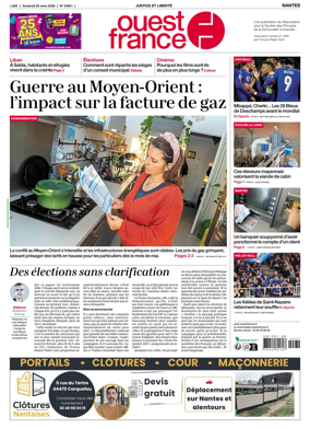 Cover of Ouest France (Nantes)