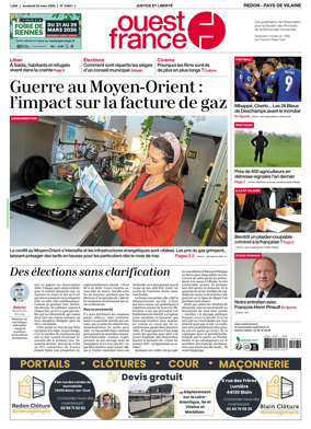 Cover of Ouest France (Redon / Pays de Vilaine)