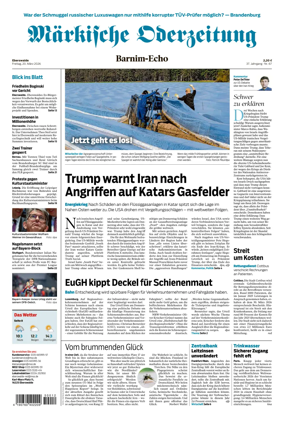 Cover of Markische Oderzeitung Eberswalde