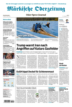 Cover of Markische Oderzeitung Eisenhuttenstadt