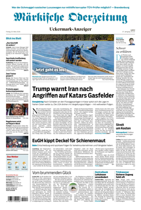 Cover of Markische Oderzeitung Uckermarkanzeiger