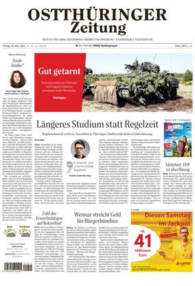 Cover of Ostthuringer Zeitung (Greiz)