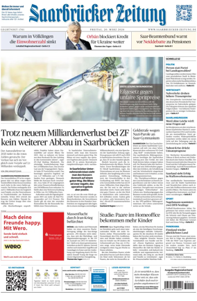 Cover of Saarbruecker Zeitung