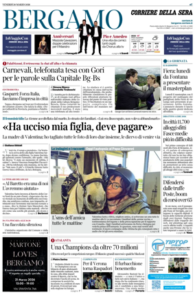 Cover of Corriere della Sera (Bergamo)