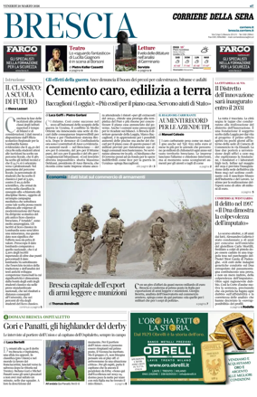 Cover of Corriere della Sera (Brescia)