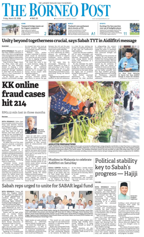 Cover of The Borneo Post (Sabah)