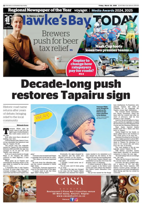 Cover of Hawke's Bay Today