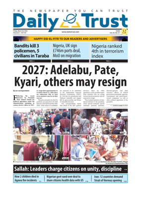 Cover of Daily Trust