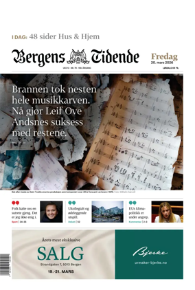 Cover of Bergens Tidende