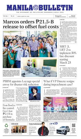 Cover of Manila Bulletin