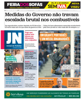 Cover of Jornal de Noticias