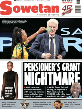 Cover of Sowetan