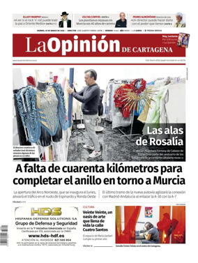 Cover of La Opinion de Murcia (Cartagena)