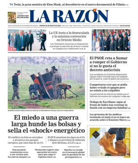 Cover of La Razon (Madrid)