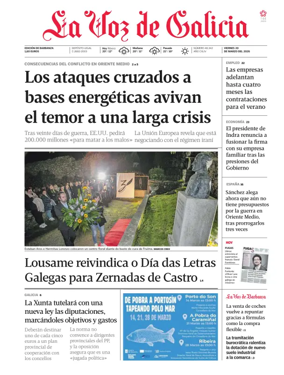 Cover of La Voz de Galicia (Barbanza)