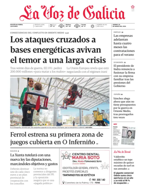 Cover of La Voz de Galicia (Ferrol)