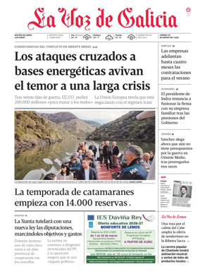 Cover of La Voz de Galicia (Monforte)