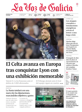 Cover of La Voz de Galicia (Vigo)