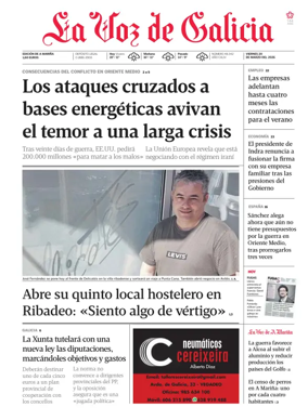 Cover of La Voz de Galicia (Viveiro)