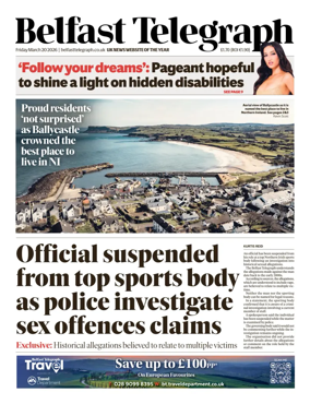 Cover of Belfast Telegraph